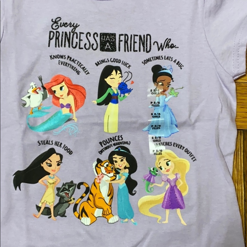 NWT Disney purple shirt size: 5/6 - Picture 2 of 4